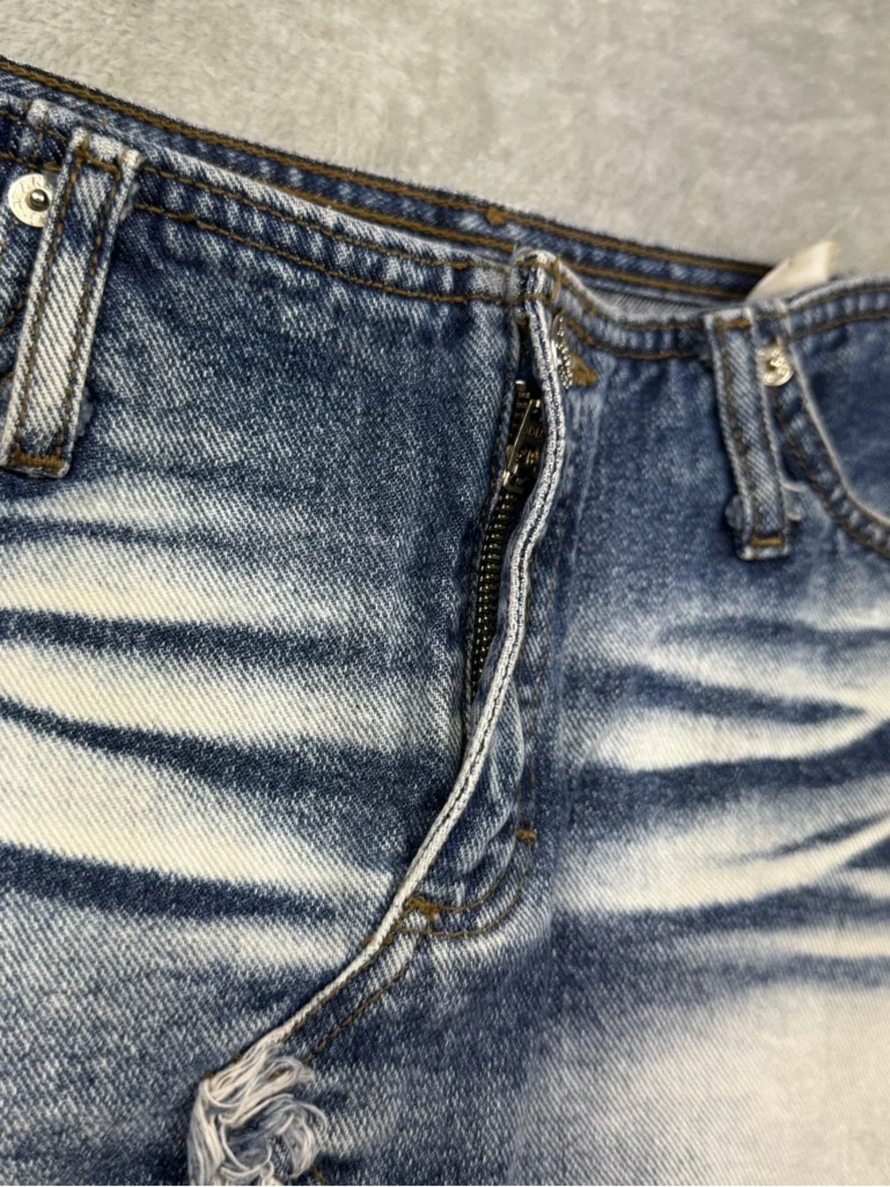 Mudd Yo! Acid wash skirt y2k W Frayed Hem‎ GUC